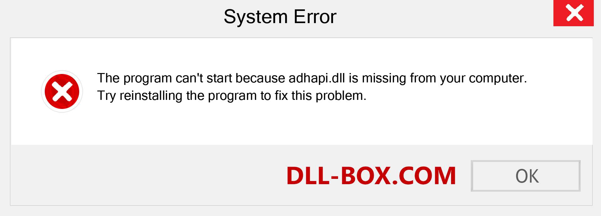  adhapi.dll file is missing?. Download for Windows 7, 8, 10 - Fix  adhapi dll Missing Error on Windows, photos, images